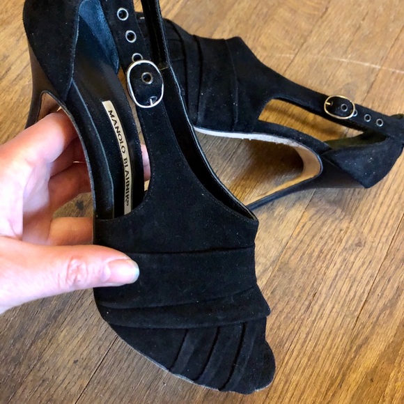 Manolo Blahnik Mazhamar heels / open toe booties - Picture 3 of 6